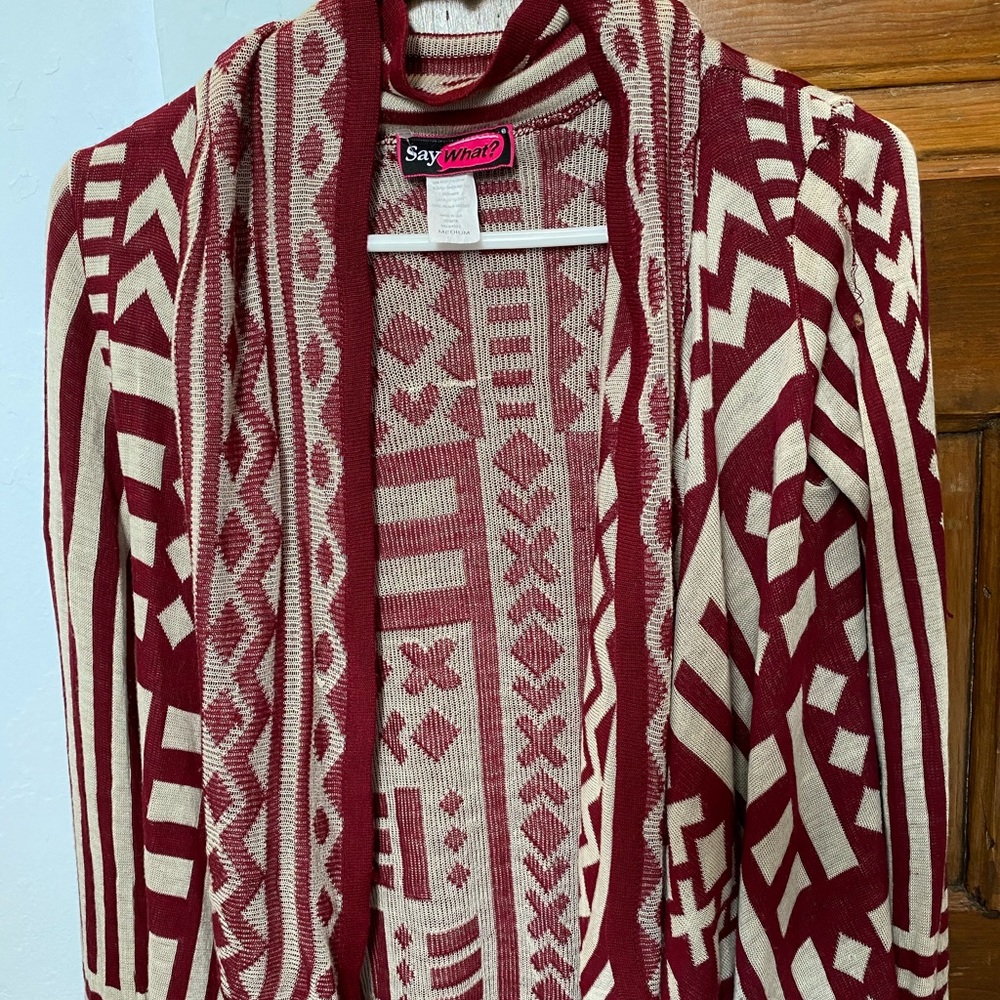 Printed cardigan